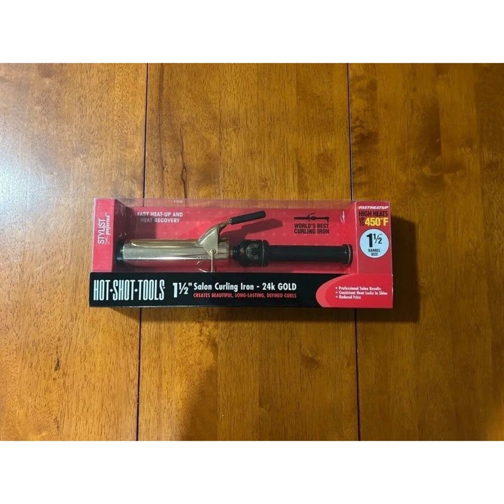 Hot Shot Tools 1.5” 24K Gold Salon Curling Iron